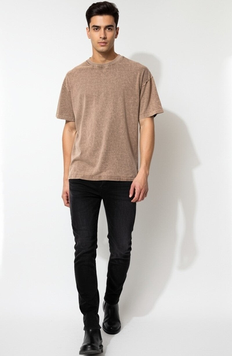 Mineral Wash Cotton Crew Tee | Forever 21 Men
