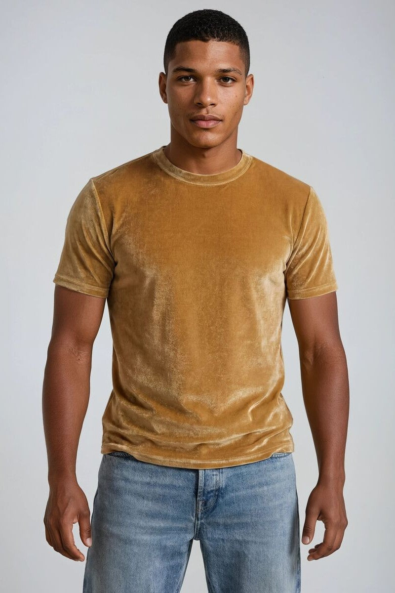 Velvet Crew Neck Tee | Forever 21 Men
