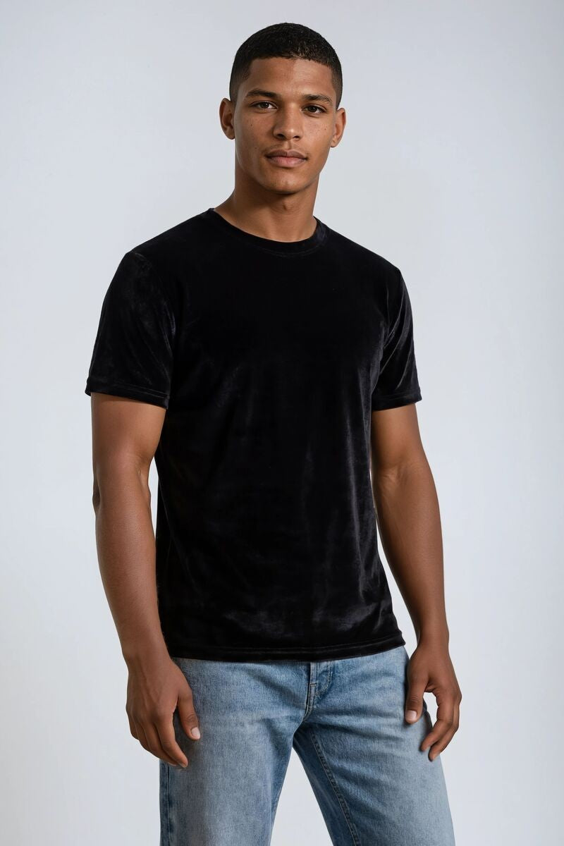 Velvet Crew Neck Tee | Forever 21 Men