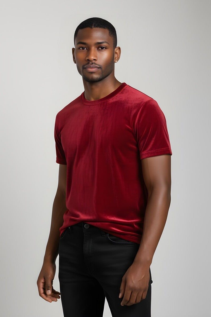 Velvet Crew Neck Tee | Forever 21 Men