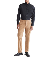 Long Sleeve Solid Stretch Slim Woven Shirt Black | Forever 21 Men