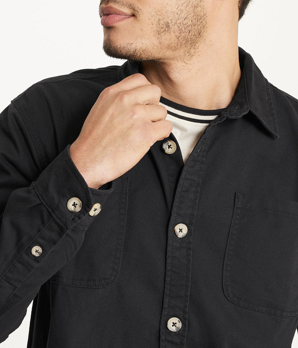 Men's Long Sleeve Shirt Jacket Stretch Twill | Forever 21 Men