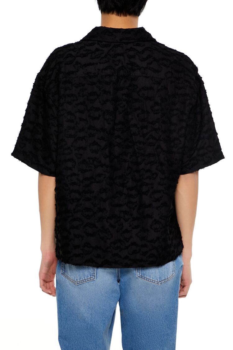 Frayed Jacquard Cuban Collar Shirt | Forever 21 Men