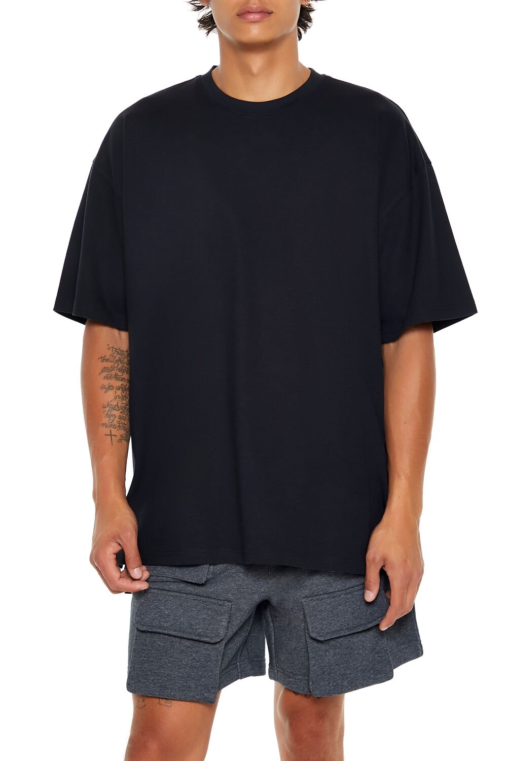 Cotton Crew High-Low Hem Tee | Forever 21 Men