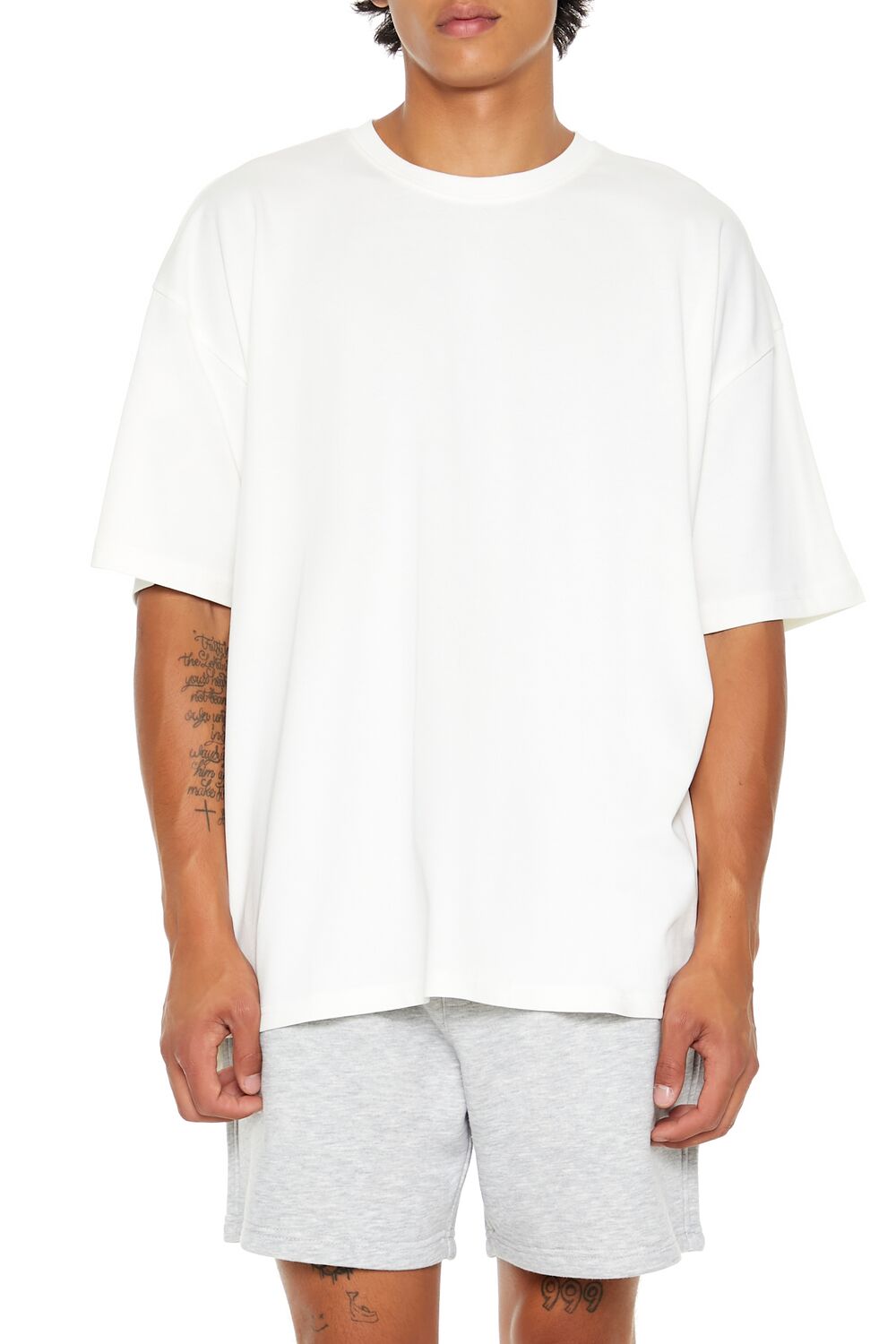Cotton Crew High-Low Hem Tee | Forever 21 Men