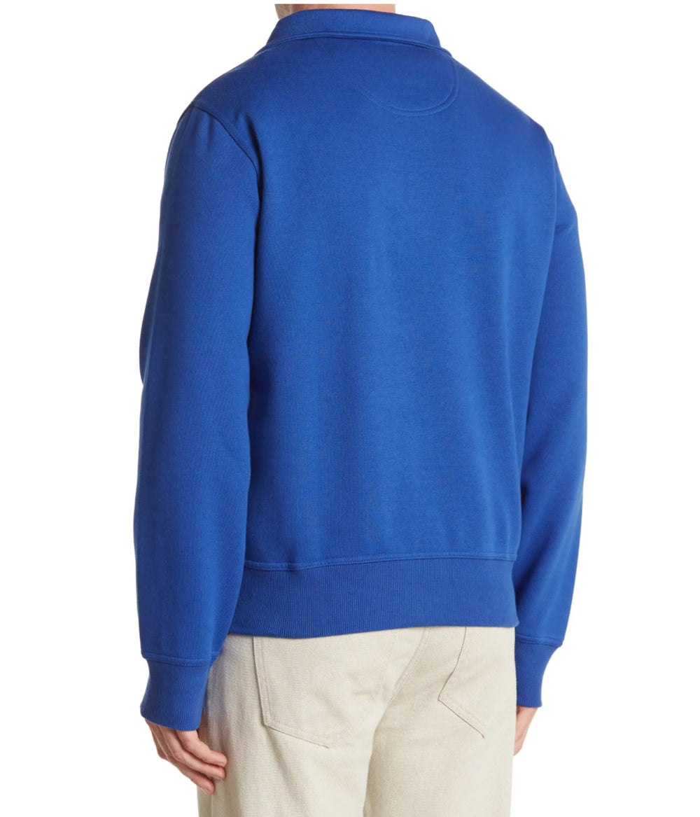 Quarter Zip Luxe Fleece Pullover Indigo Blue | Forever 21 Men