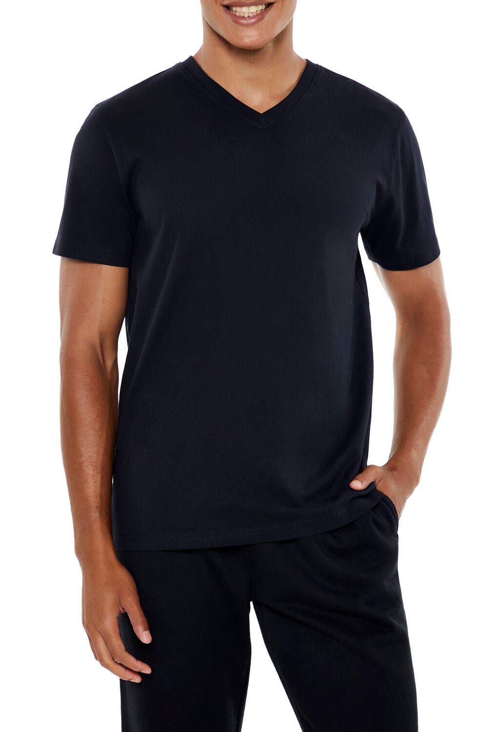 Basic Cotton V-Neck Tee | Forever 21 Men