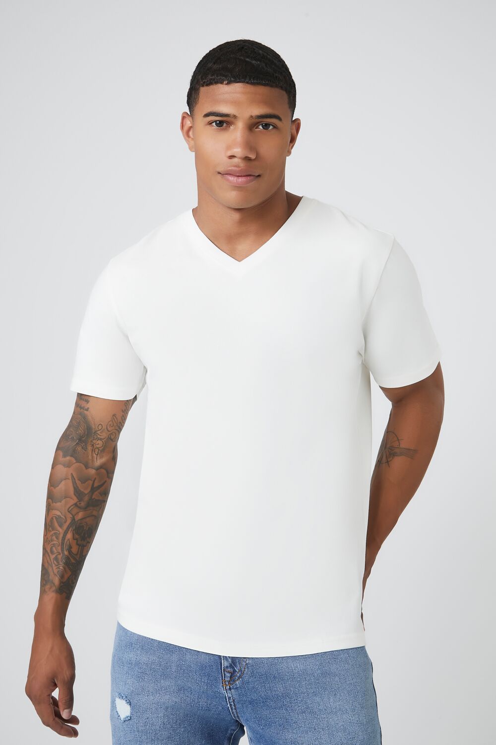 Basic Cotton V-Neck Tee | Forever 21 Men