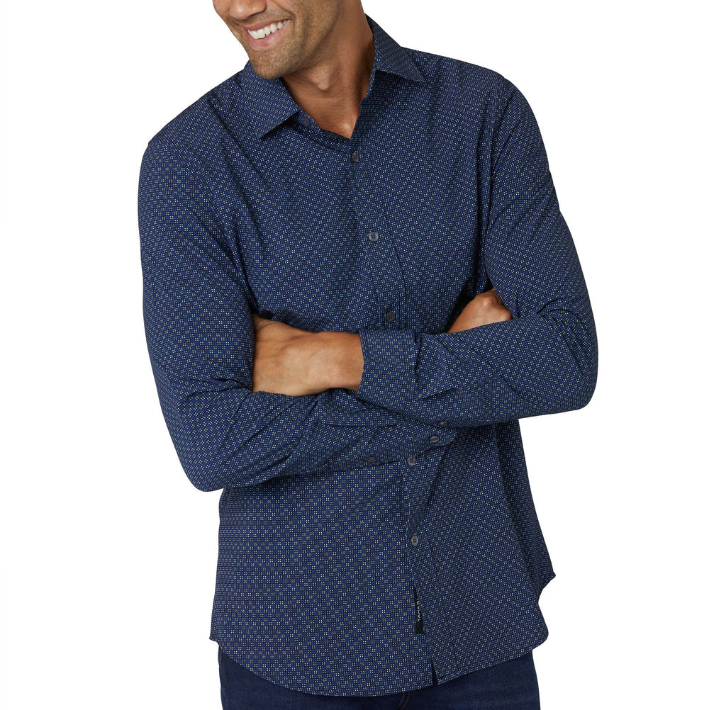 Long Sleeve Printed Perf Woven | Forever 21 Men