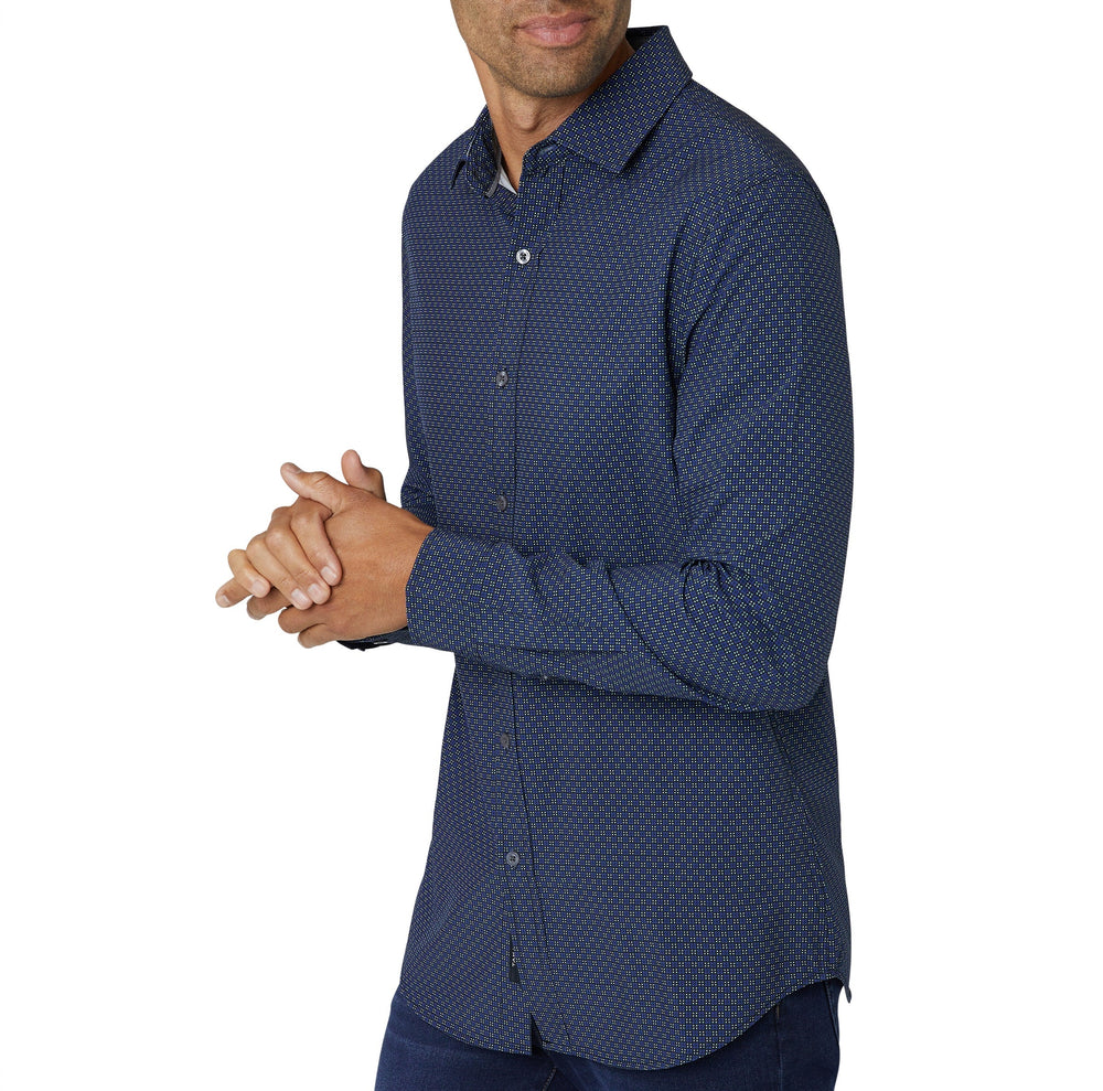 Long Sleeve Printed Perf Woven | Forever 21 Men