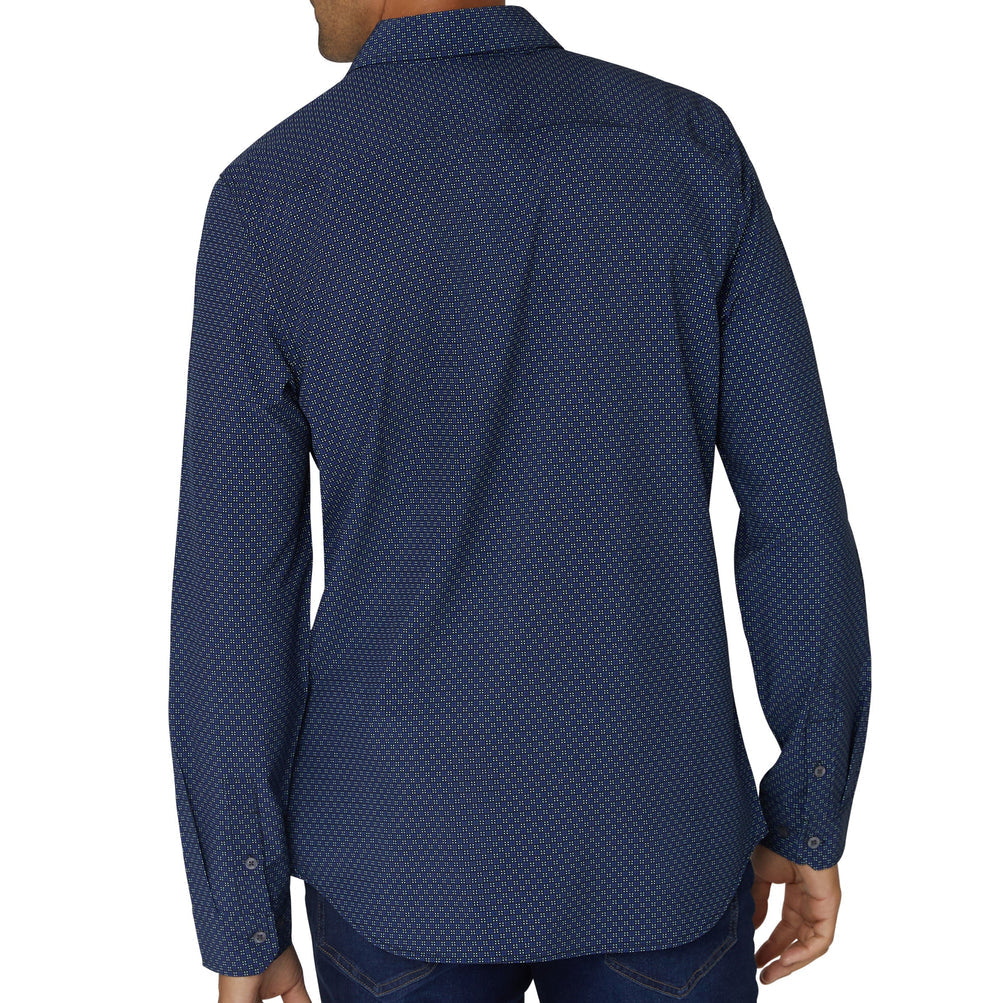 Long Sleeve Printed Perf Woven | Forever 21 Men
