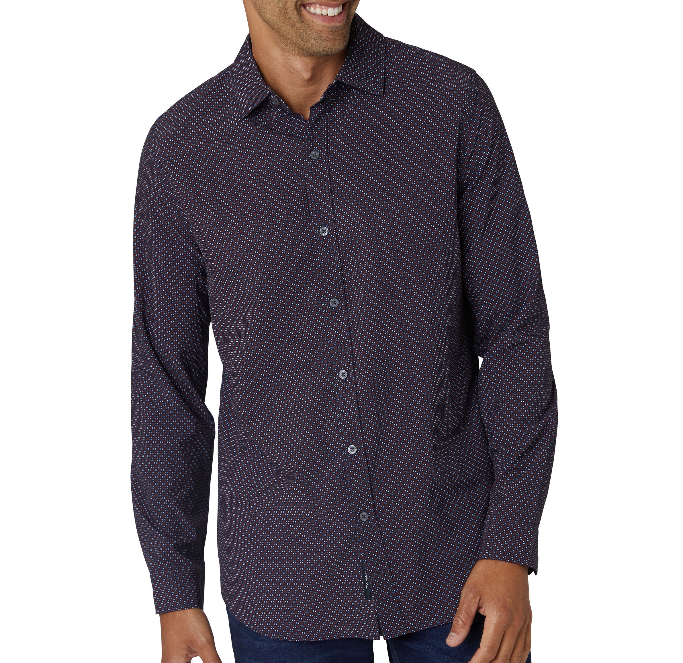Long Sleeve Printed Perf Woven | Forever 21 Men
