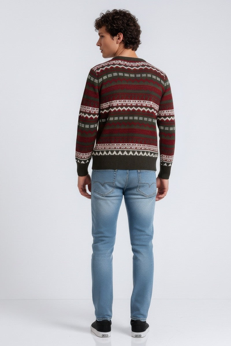 Holiday Fair Isle Striped Sweater | Forever 21 Men