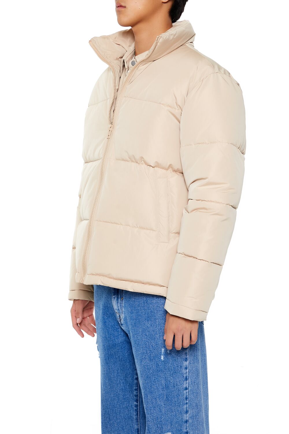 Quilted Funnel-Neck Puffer Jacket | Forever 21 Men