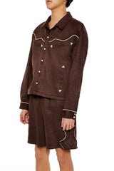 Geo Faux Suede Trucker Jacket | Forever 21 Men