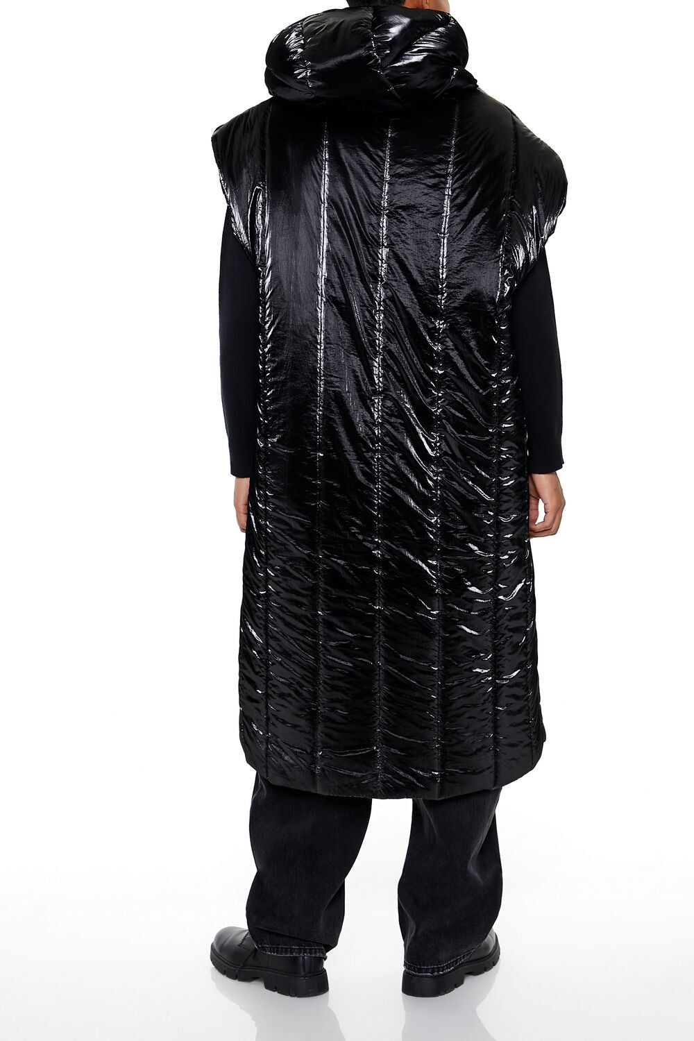 Hooded Longline Puffer Vest | Forever 21 Men