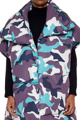 Camo Print Longline Puffer Vest | Forever 21 Men