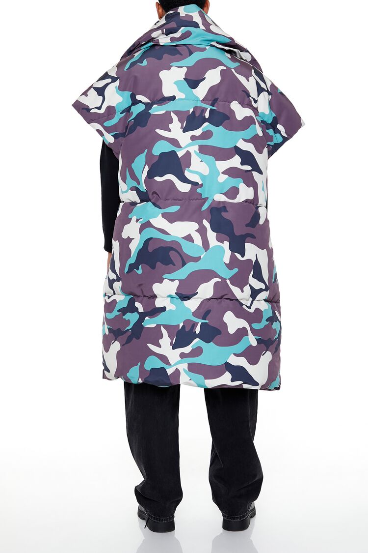 Camo Print Longline Puffer Vest | Forever 21 Men