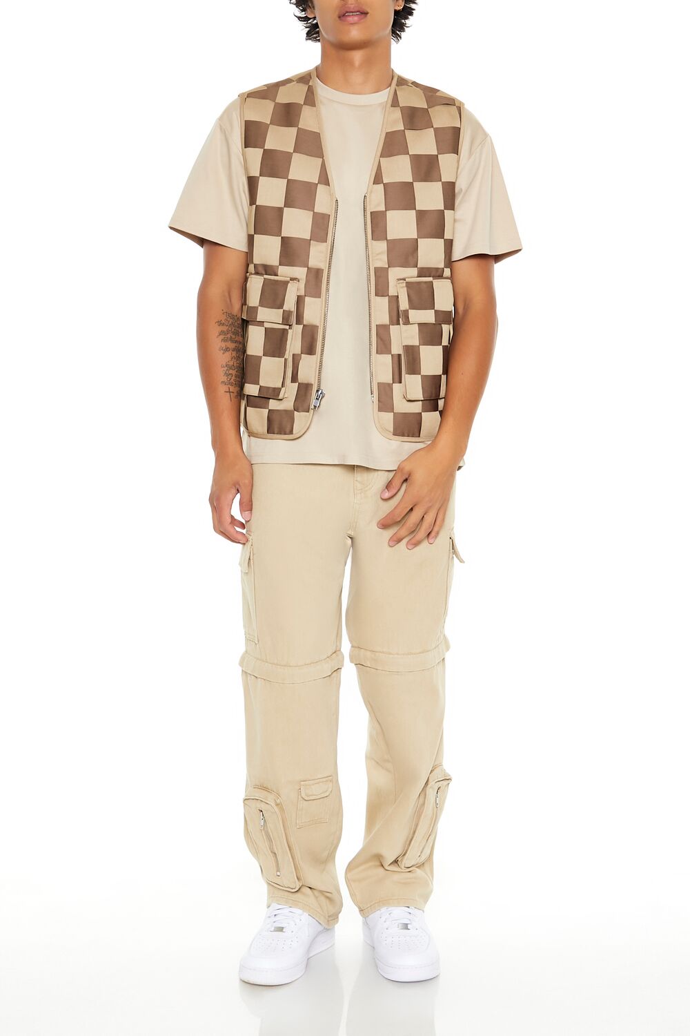 Checkered Cargo Vest | Forever 21 Men