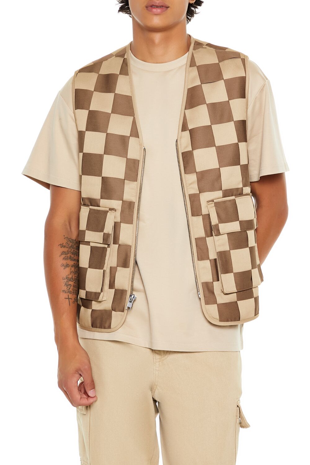Checkered Cargo Vest | Forever 21 Men