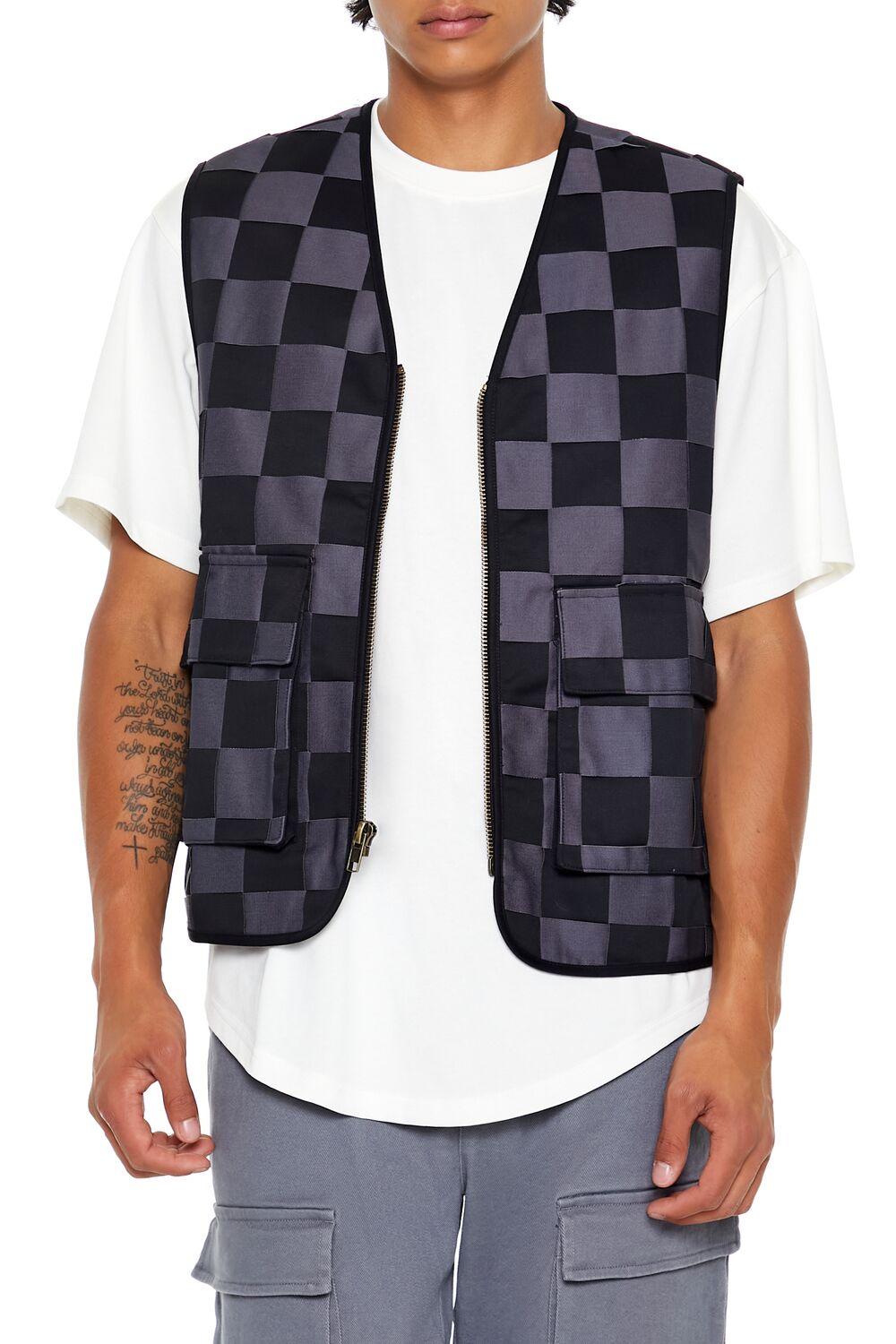 Checkered Cargo Vest | Forever 21 Men