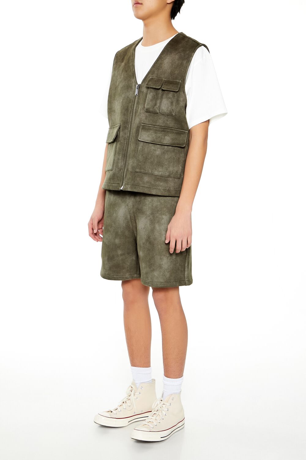 Oil Wash Faux Suede Shorts | Forever 21 Men