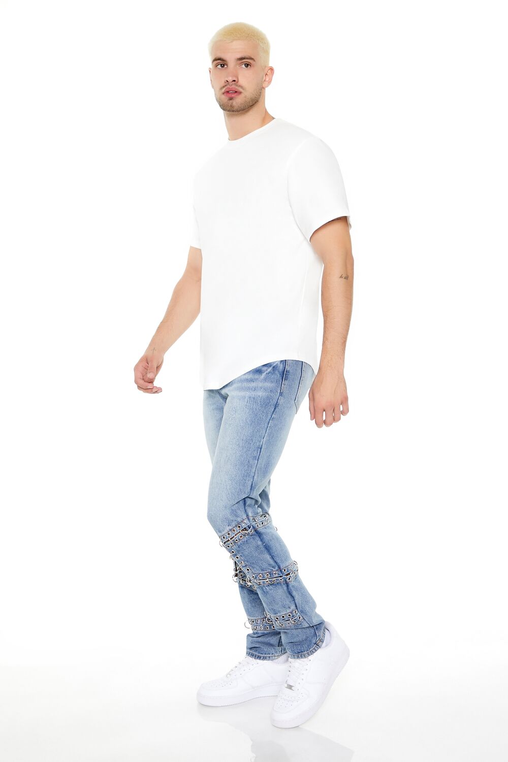 Grommet Cutout Slim-Fit Jeans | Forever 21 Men