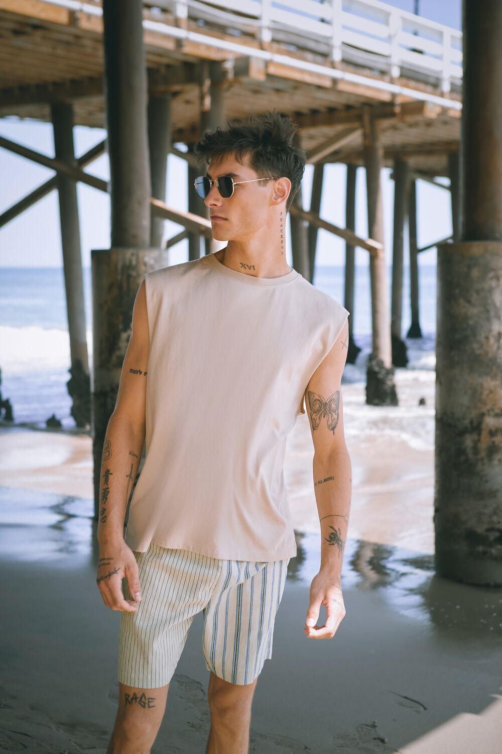 Reworked Striped Drawstring Shorts | Forever 21 Men