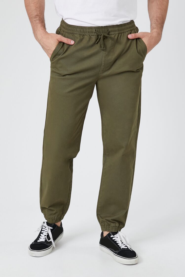 Twill Drawstring Joggers | Forever 21 Men