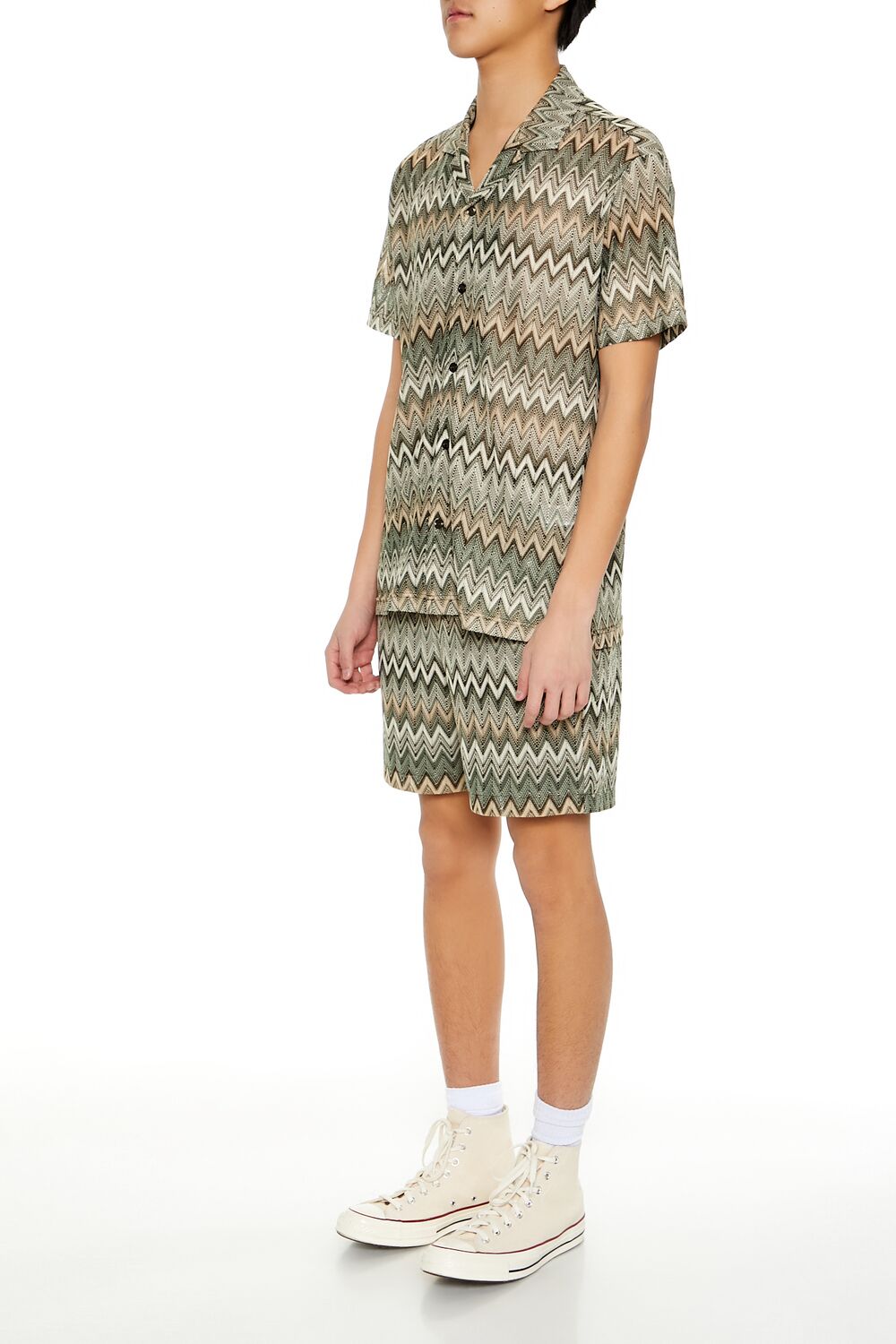 Multi Zigzag Drawstring Shorts | Forever 21 Men