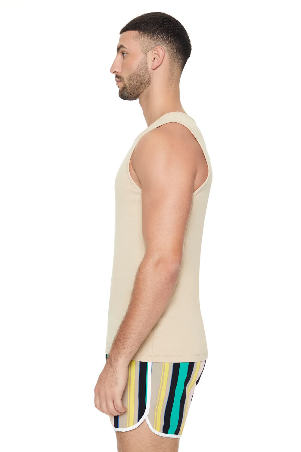Striped Drawstring Short Inseam Swim Trunks | Forever 21 Men