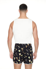 Short Inseam Drink Print Swim Trunks | Forever 21 Men