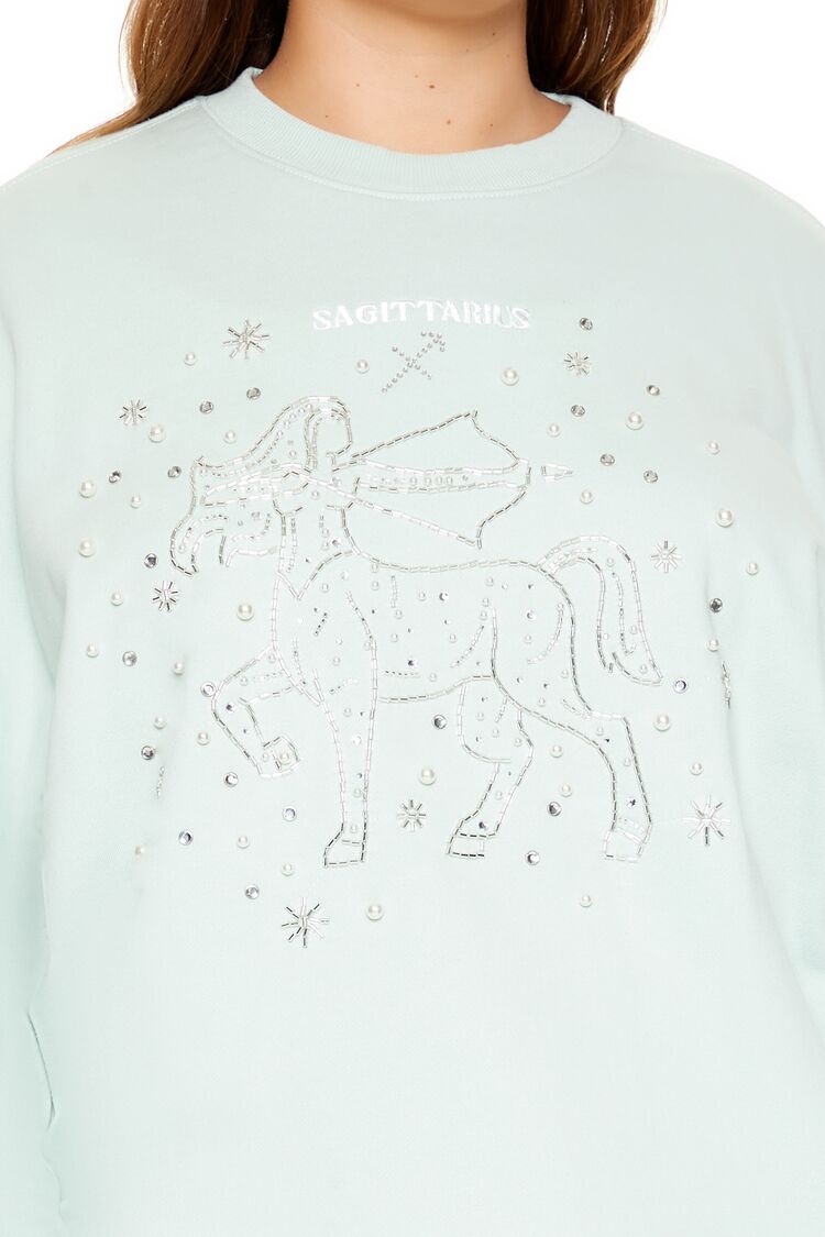 Plus Size Beaded Sagittarius Pullover | Forever 21 US