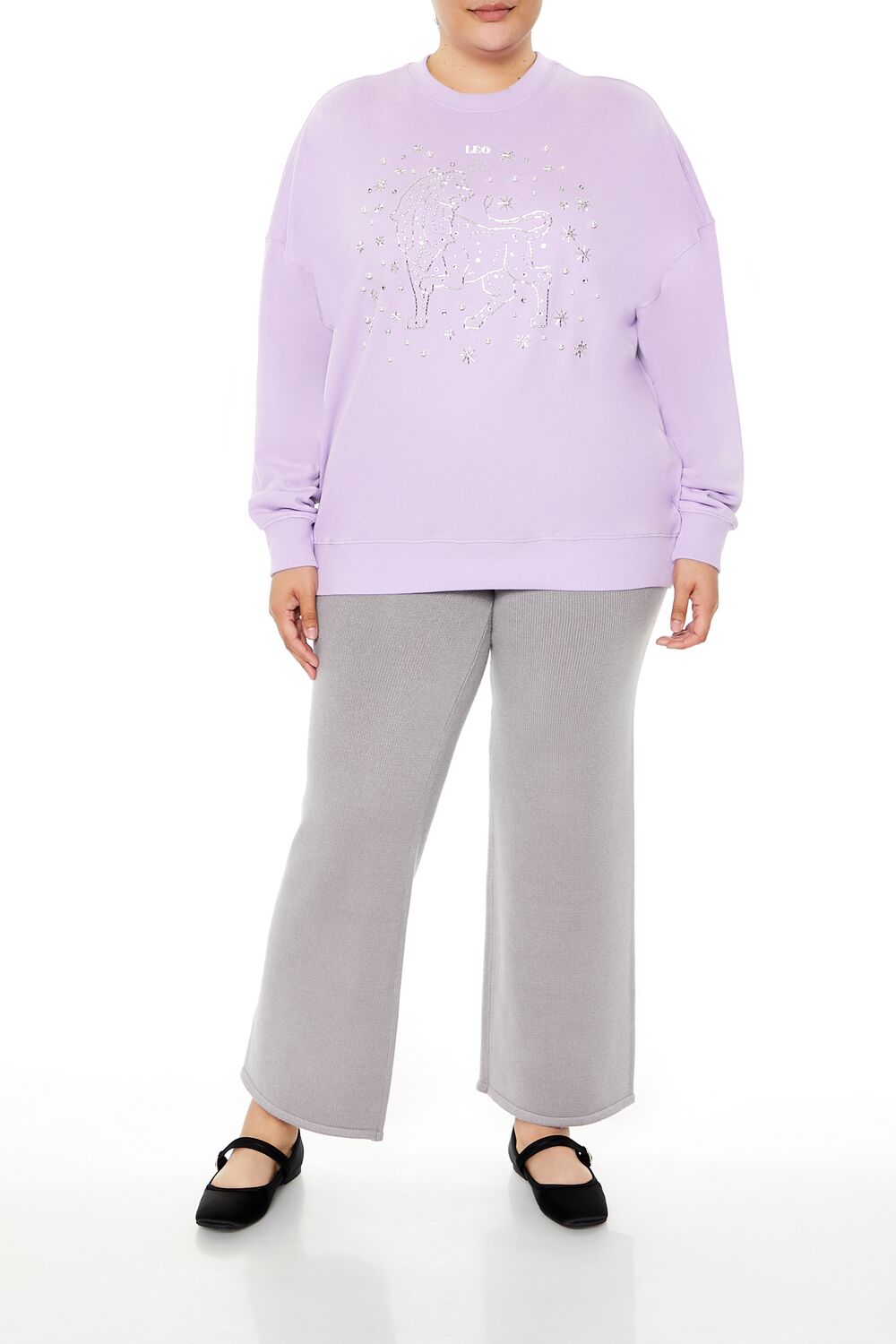 Plus Size Beaded Leo Pullover | Forever 21 online