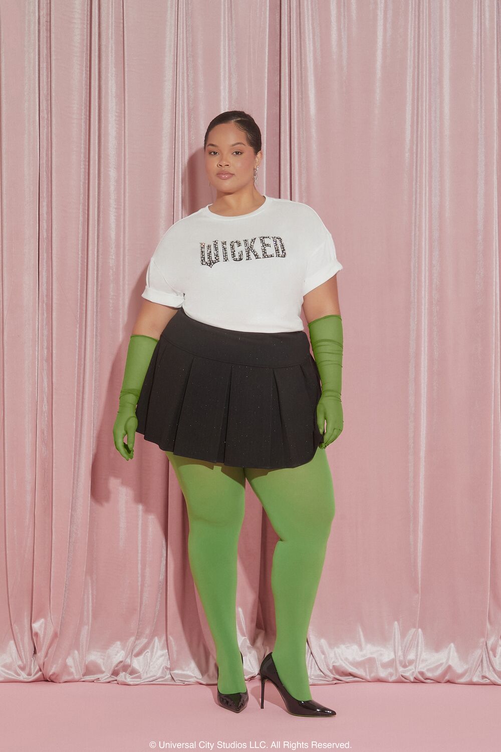 Plus Size Wicked Faux Gem Tee | Forever 21 US