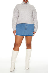 Plus Size Cable Knit Turtleneck Sweater | Forever 21 on sale