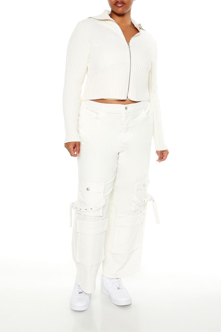 Plus Size Cropped Zip-Up Sweater | Forever 21 discount