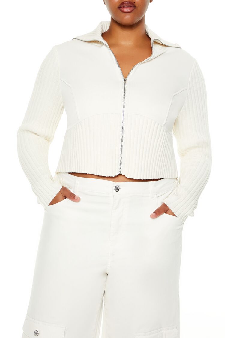 Plus Size Cropped Zip-Up Sweater | Forever 21 discount