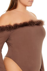 Plus Size Faux Fur-Trim Bodysuit | Forever 21 online