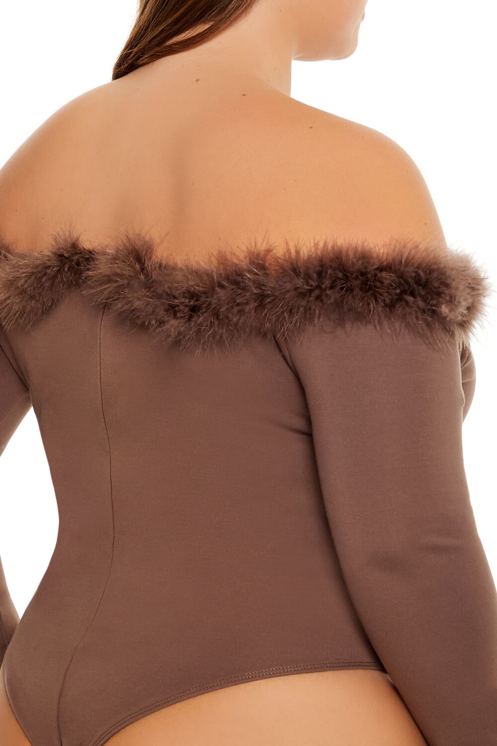 Plus Size Faux Fur-Trim Bodysuit | Forever 21 online
