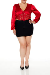 Plus Size Satin Corset Crop Top | Forever 21 on sale