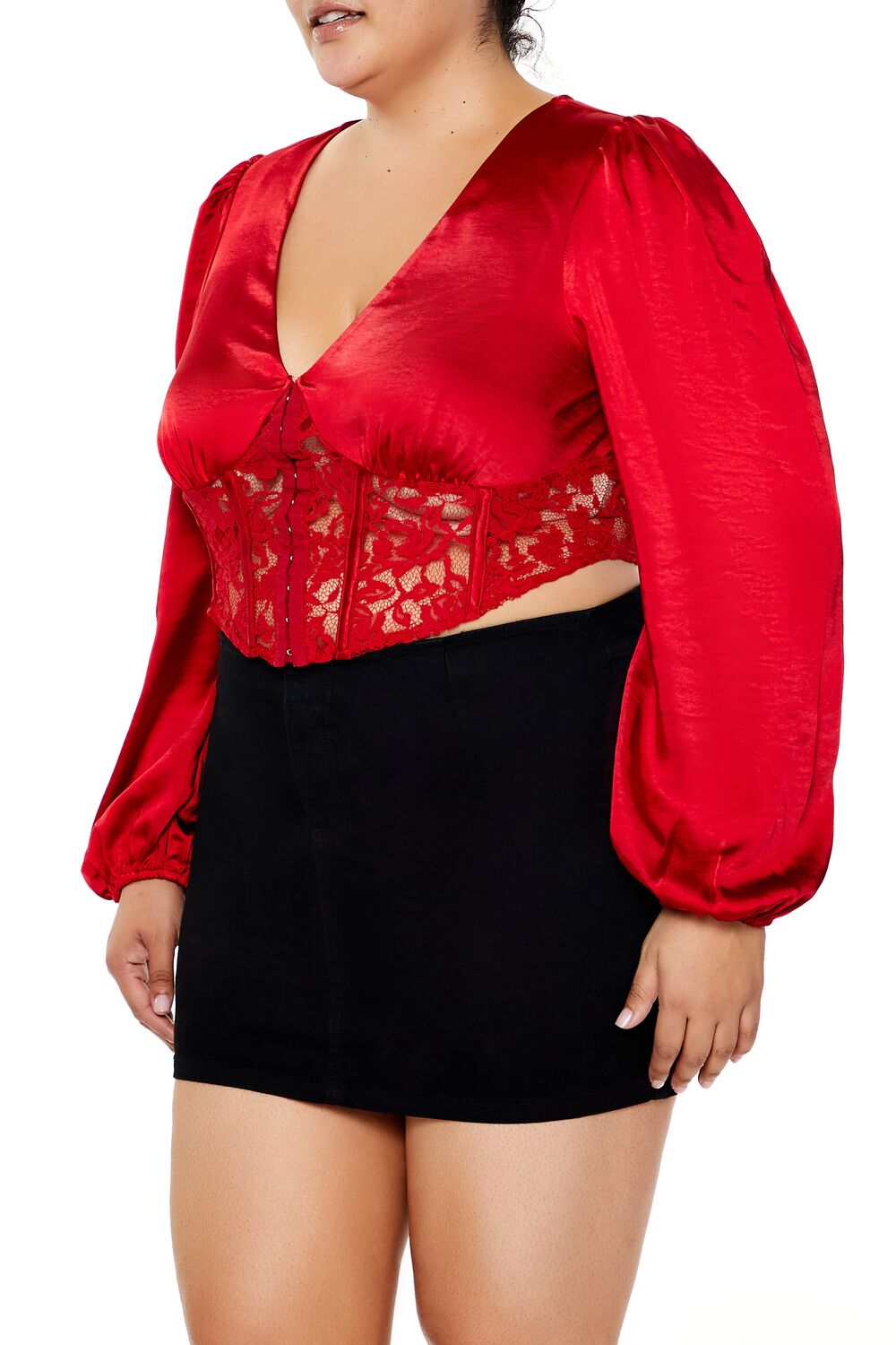 Plus Size Satin Corset Crop Top | Forever 21 on sale