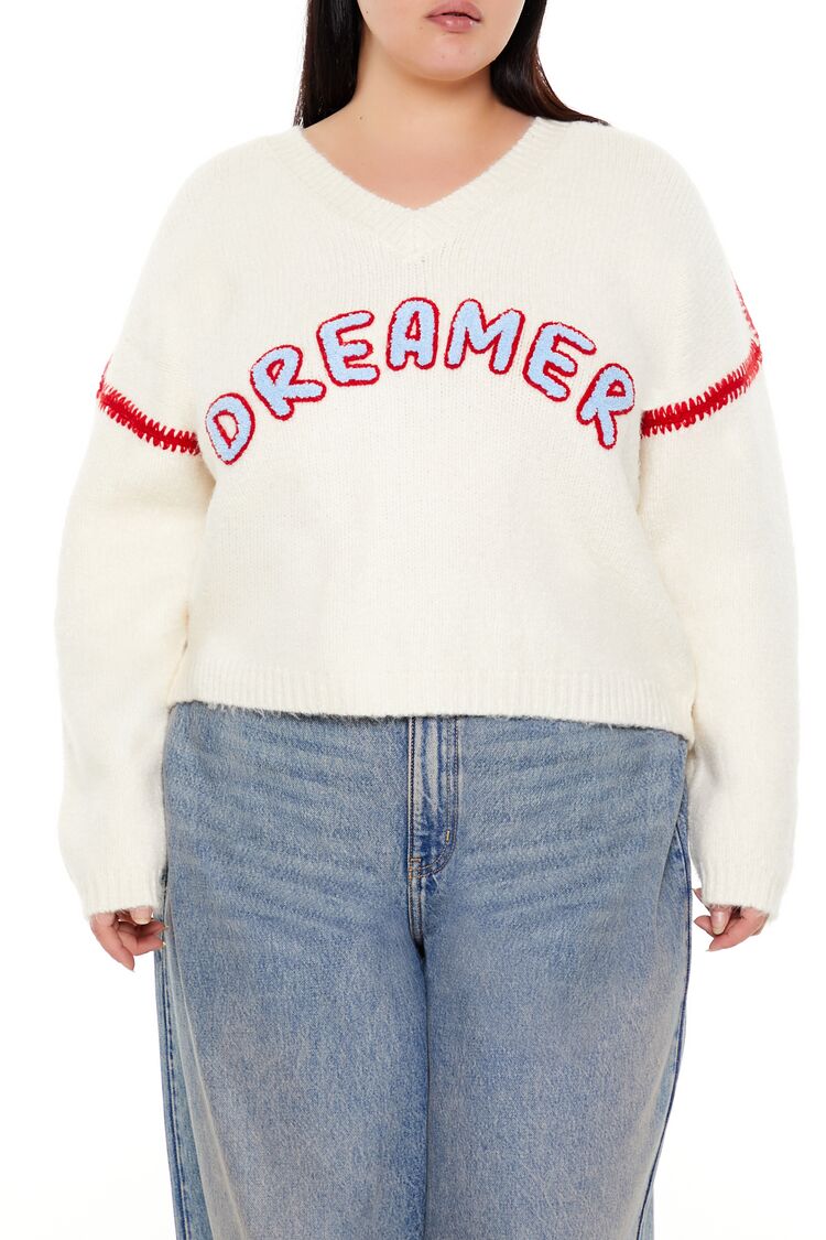 Plus Size Dreamer Fuzzy Knit Sweater | Forever 21 discount