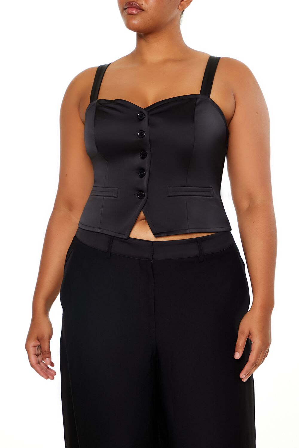 Plus Size Button-Front Crop Top | Forever 21 near me