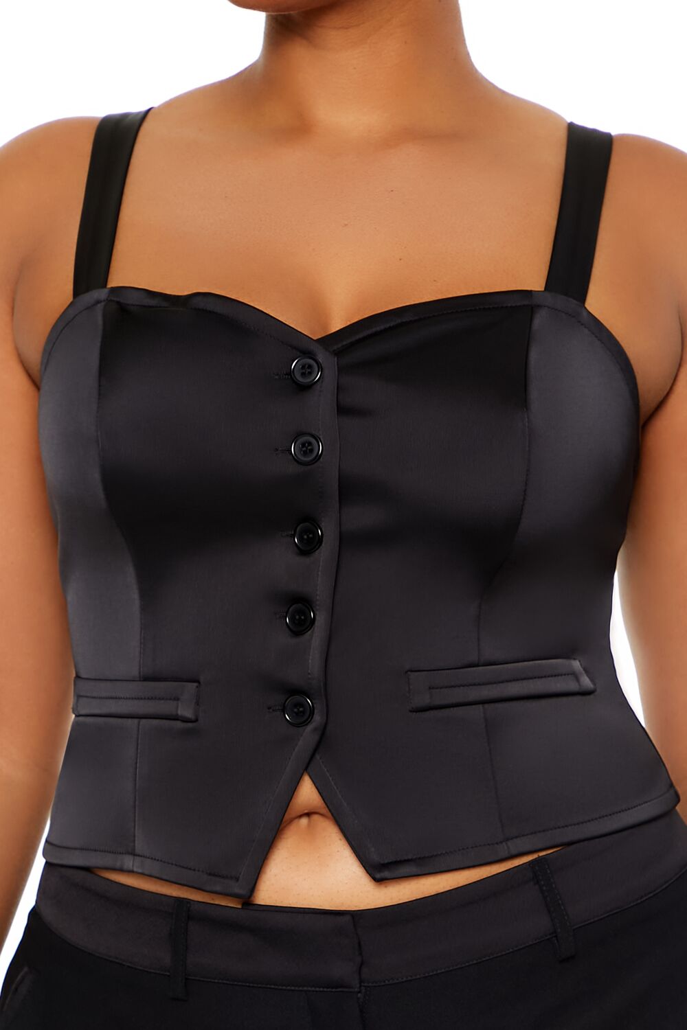 Plus Size Button-Front Crop Top | Forever 21 near me
