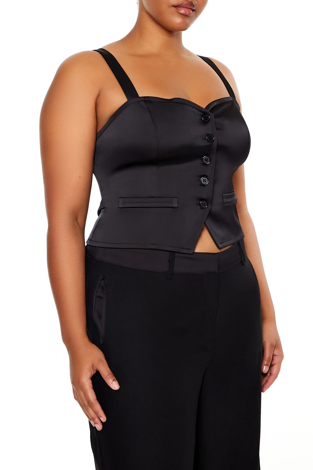 Plus Size Button-Front Crop Top | Forever 21 near me
