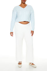 Plus Size Cropped Cable Knit Sweater | Forever 21 US