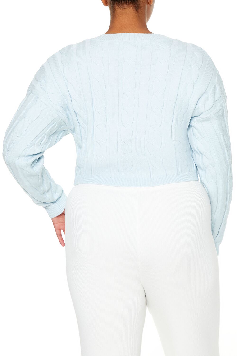 Plus Size Cropped Cable Knit Sweater | Forever 21 US
