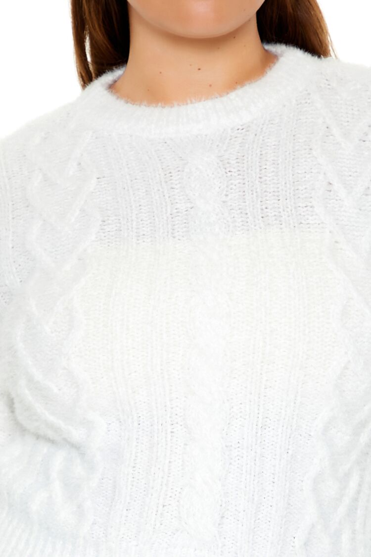 Plus Size Fuzzy Cable Knit Sweater | Forever 21 near me