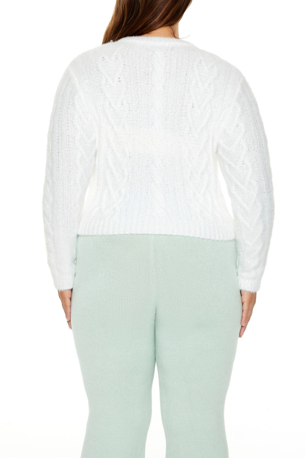 Plus Size Fuzzy Cable Knit Sweater | Forever 21 near me